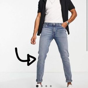 brand new skinny blue jeans
